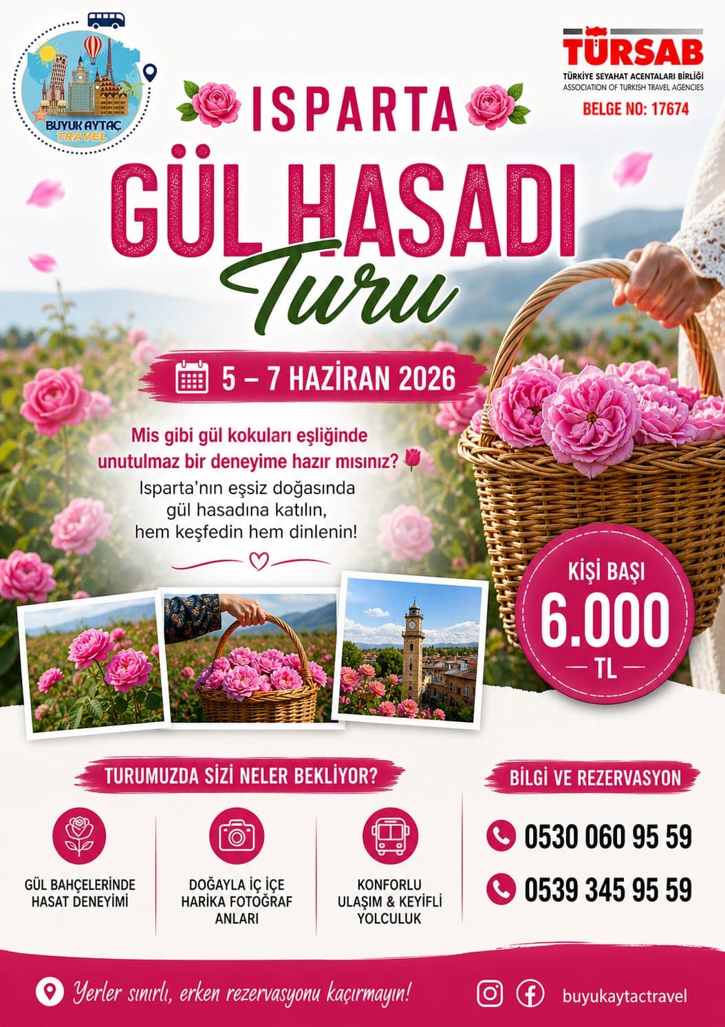 ISPARTA GÜL HASADI SALDA GÖLÜ PAMUKKALE TURU