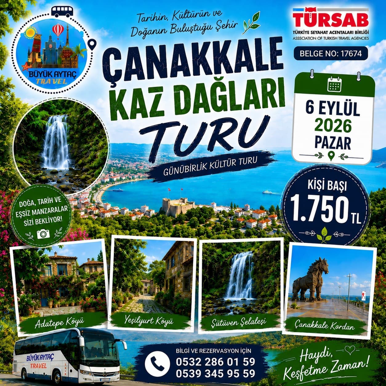 Çanakkale Kaz Dağları Turu - 6 Eylül 2026