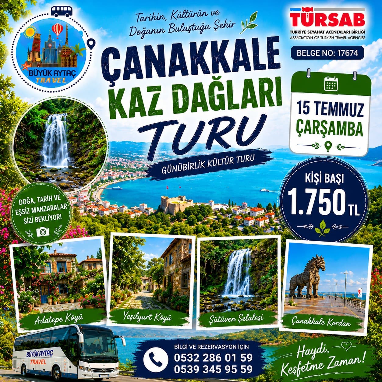 Çanakkale Kaz Dağları Turu - 15 Temmuz 2026