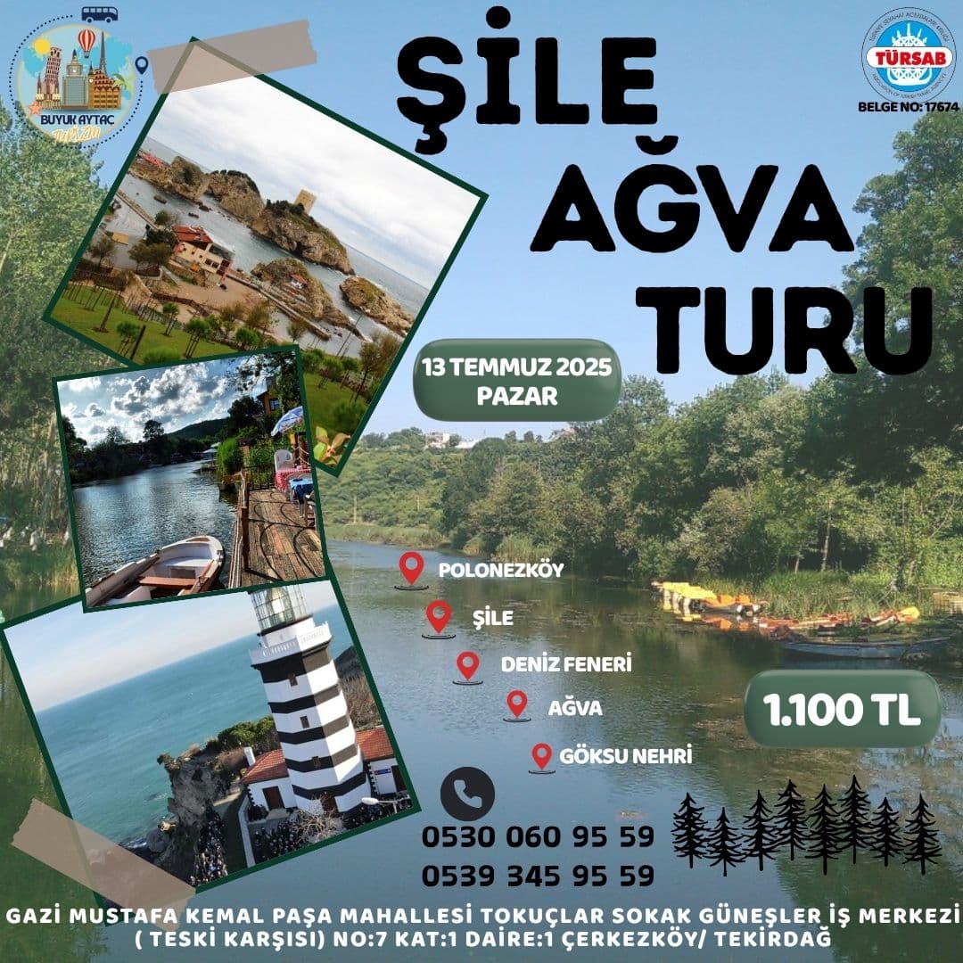 İstanbul Şile-Ağva Günübirlik Tur