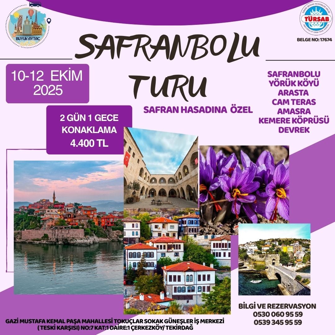 Safranbolu Turu - Safran Hasadına Özel 2 Gün 1 Gece Konaklama - Türkiye - 2 Gün 1 Gece - Büyük Aytaç Travel Turu