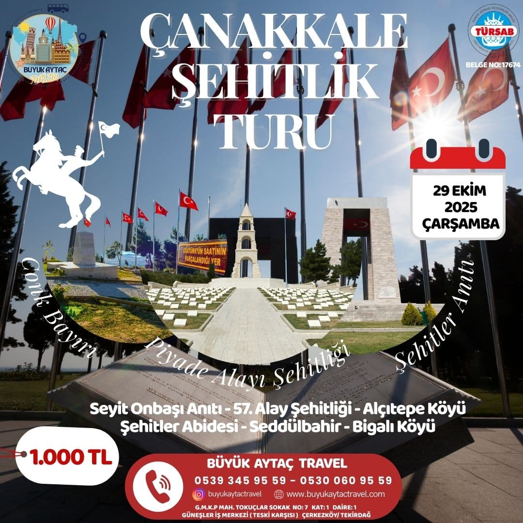 ÇANAKKALE ŞEHİTLİK PROGRAMI - 29 EKİM