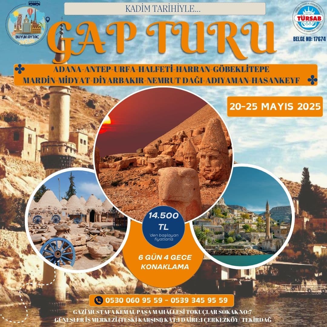 GAP Turu 6 Gün 5 Gece